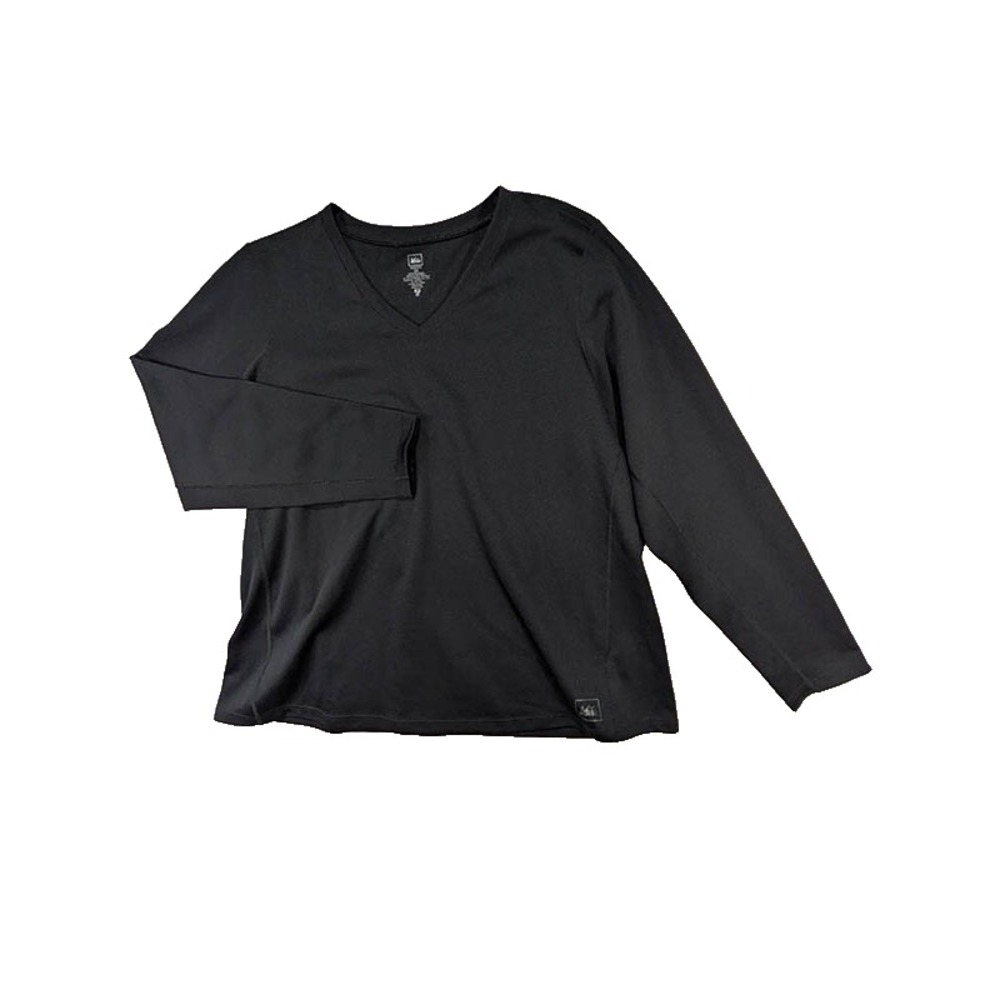 REI Base Layer Womens 2X Black Granola Girl Gorpcore Athleisure Hiking Outdoor
